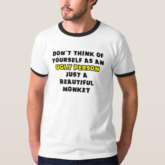 Camiseta Divertida de Mono Bonito Humor (Anverso)