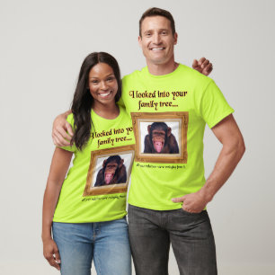 Camiseta Divertida de Mono del Árbol Genealógico H