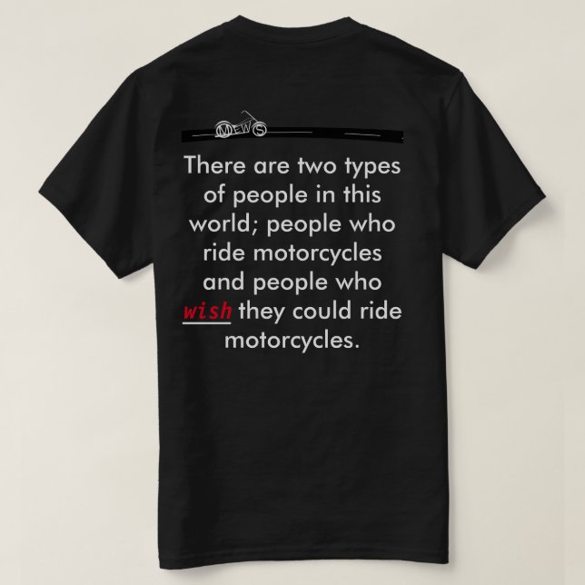Camiseta divertida de motociclista (Reverso del diseño)