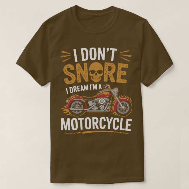 Camiseta divertida de motociclista que ronca (Diseño del anverso)