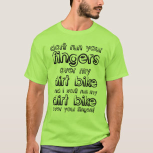 Camiseta Divertida de Motocross Dedos de Moto de T