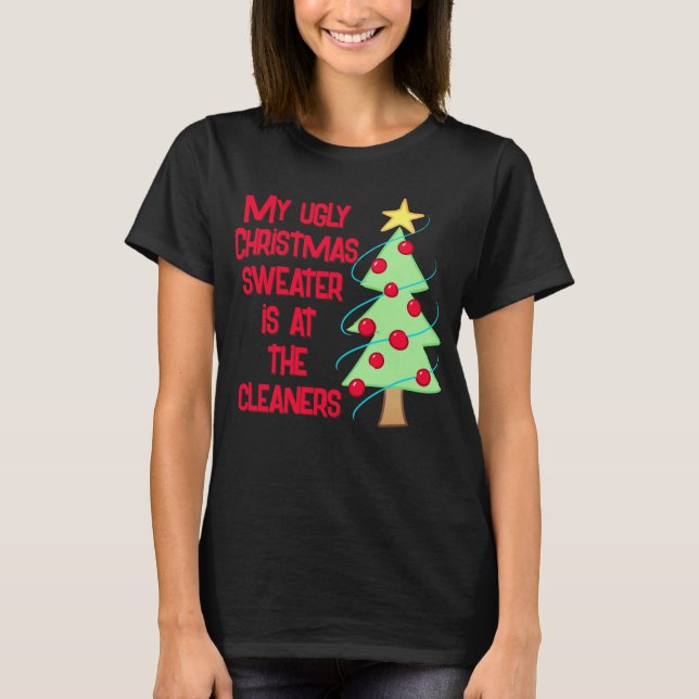 Camiseta divertida de mujer con suéter feo de Navi (Anverso)