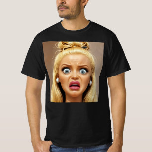 Camiseta Divertida de Muñeca con Choque, Muñeca De