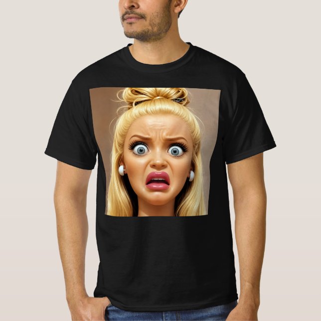 Camiseta Divertida de Muñeca con Choque, Muñeca De (Anverso)