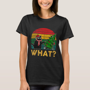 Camiseta divertida de Navidad con suéter feo Gato 