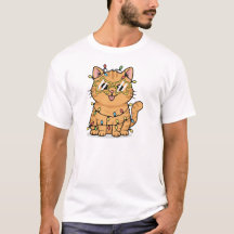 Camiseta divertida de Navidad de gato con modo Cat