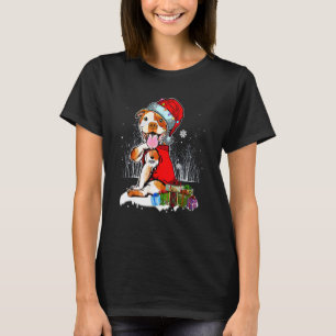 Camiseta divertida de Navidad de Pit Bull, amo a m