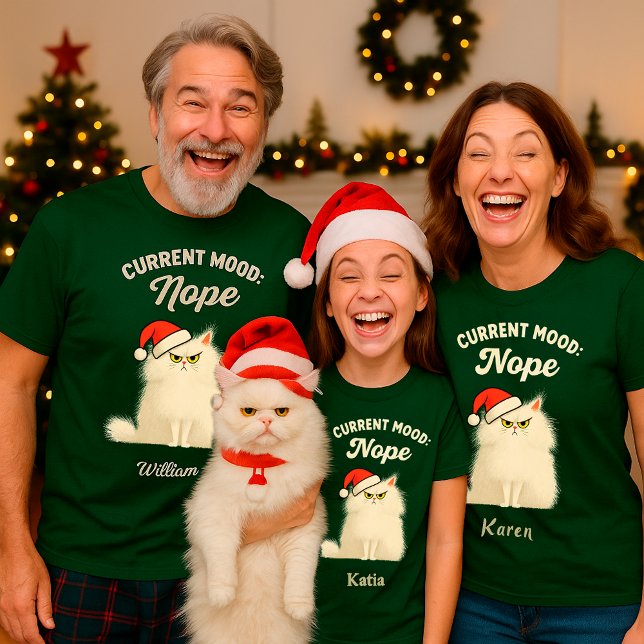 Camiseta divertida de Navidad del gato gruñón – No (Subido por el creador)