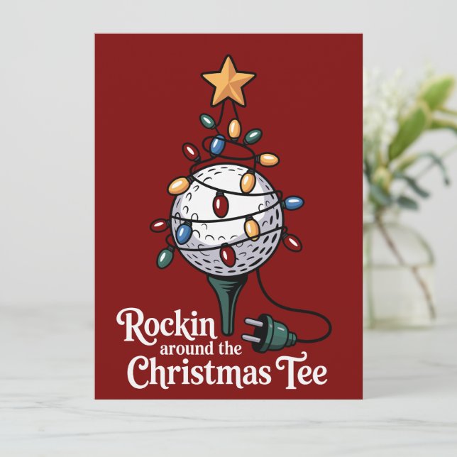 Camiseta Divertida de Navidad Golpeando alrededor  (Anverso de pie)