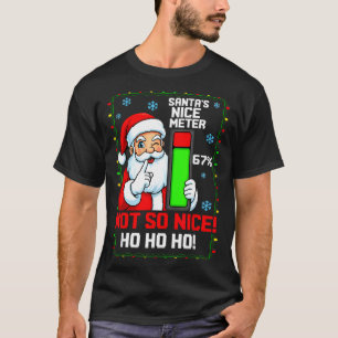 Camiseta divertida de Navidad Medidor de bondad de