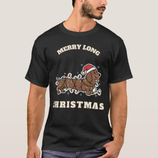Camiseta divertida de Navidad para salchicha