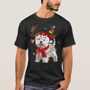 Camiseta divertida de Navidad Westie Reno Creno de