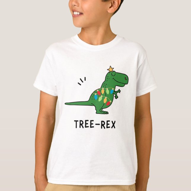 Camiseta divertida de Navidades de árbol-rex (Anverso)