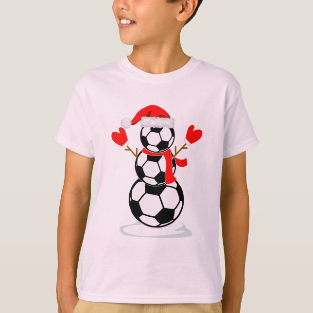 Camiseta divertida de Navidades de fútbol de Snowm (Anverso)