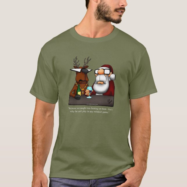 Camiseta divertida de Navidades de humor reno (Anverso)