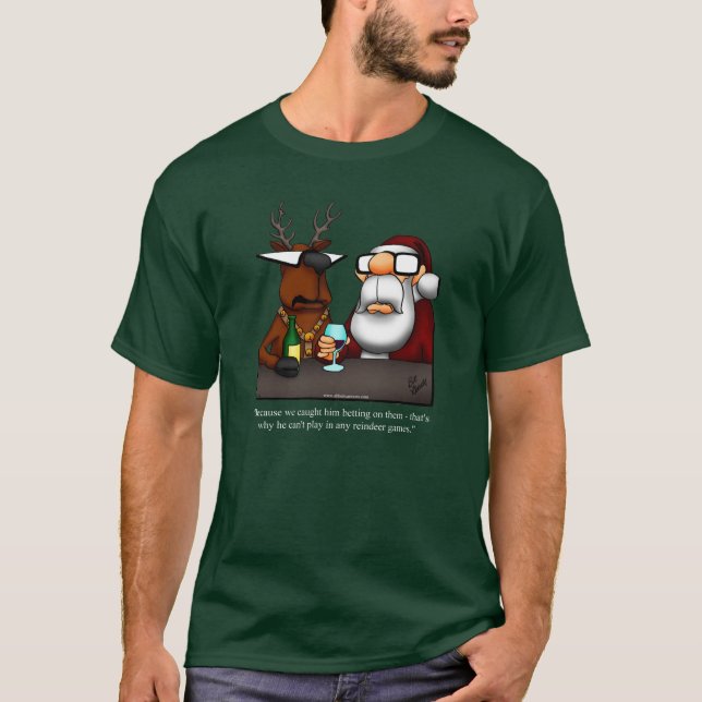 Camiseta divertida de Navidades de humor reno (Anverso)