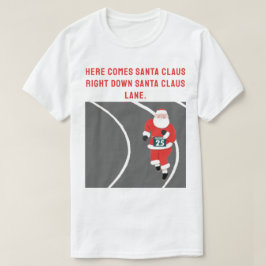 Camiseta divertida de Navidades de pista en marcha