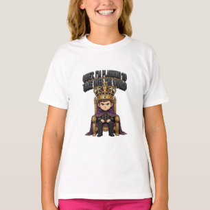 Camiseta divertida de niño con corona de rey en el