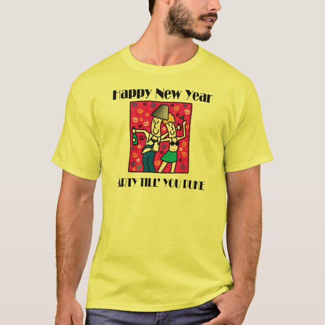 Camiseta divertida de Noche Vieja (Anverso)