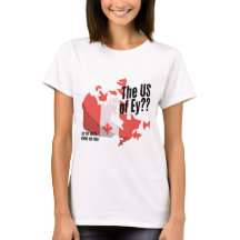 Camiseta divertida de orgullo canadiense. Mapa de