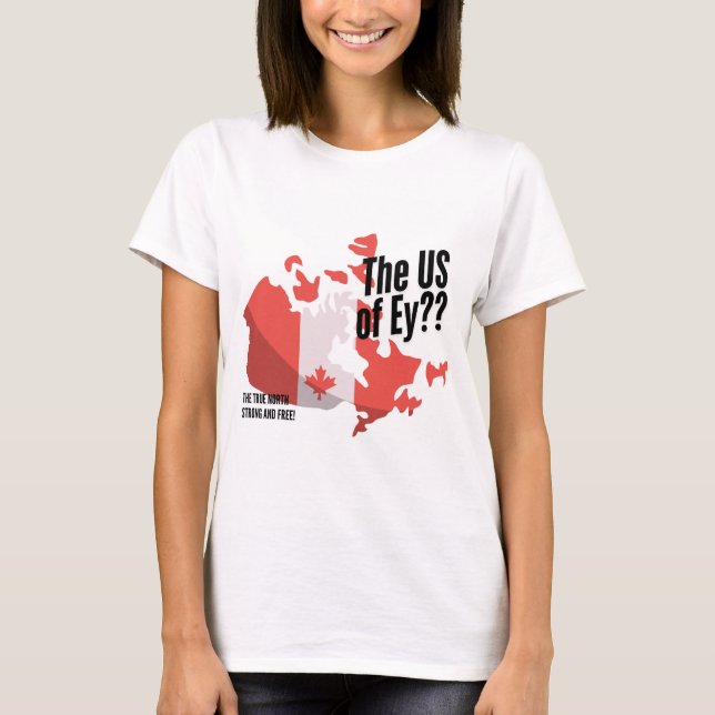 Camiseta divertida de orgullo canadiense. Mapa de  (Anverso)