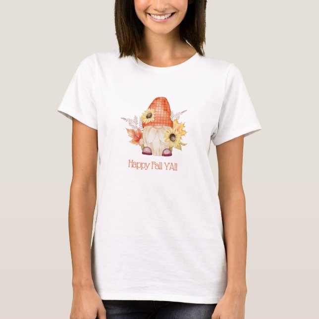 Camiseta divertida de otoño feliz para todos (Anverso)