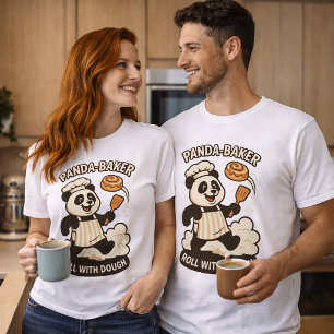 Camiseta Divertida de Panadero Panda Lindo Hornean