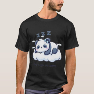 Camiseta Divertida de Panda Perezoso