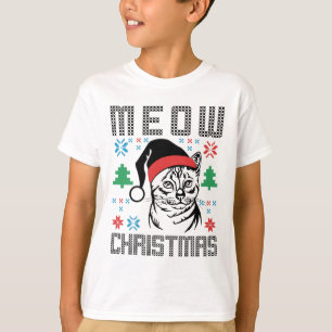 Camiseta divertida de Papá Gato Lindo en Navidad M