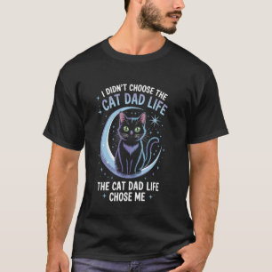 Camiseta Divertida de Papá Gato Me Eligió la Vida