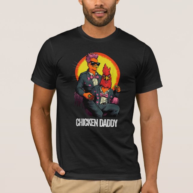 Camiseta divertida de papá pollo  (Anverso)