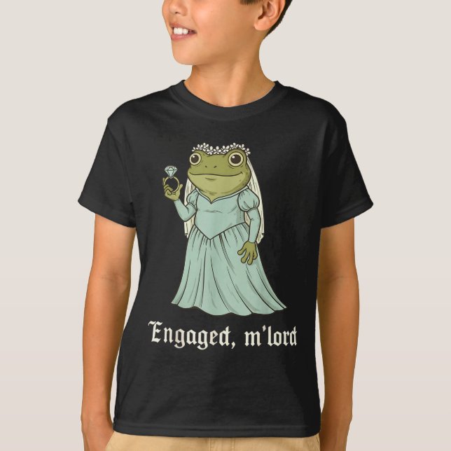Camiseta divertida de pareja comprometida de rana  (Anverso)