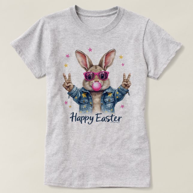Camiseta divertida de Pascua – Conejo lindo y grac (Diseño del anverso)