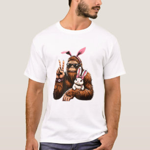 Camiseta divertida de Pascua de conejo Bigfoot Sas