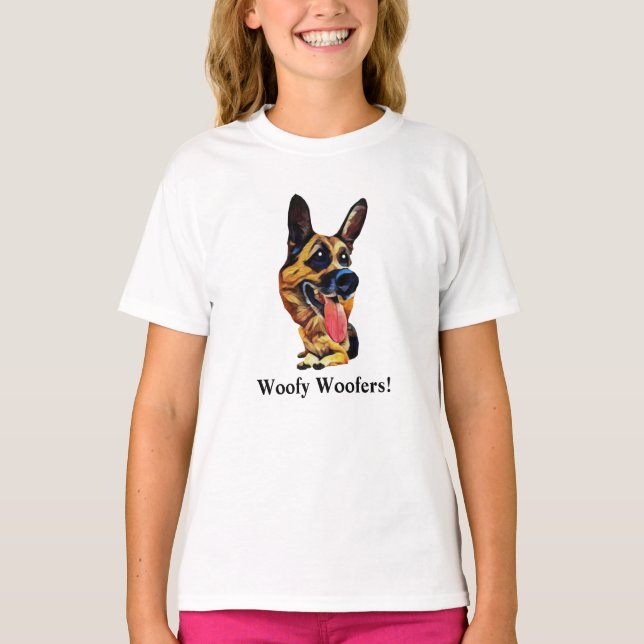 Camiseta divertida de pastores alemanes para niñas (Anverso)
