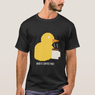 Camiseta divertida de pato amante del café con píx