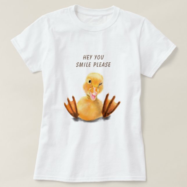 Camiseta divertida de pato amarillo con texto llam (Diseño del anverso)