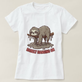 Camiseta divertida de perezoso de dibujos animados
