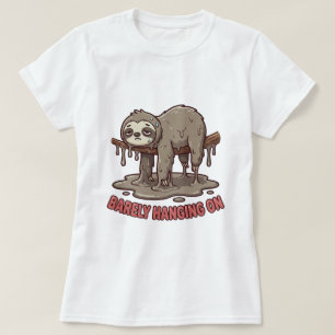 Camiseta divertida de perezoso de dibujos animados