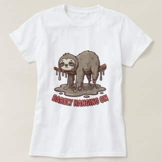 Camiseta divertida de perezoso de dibujos animados