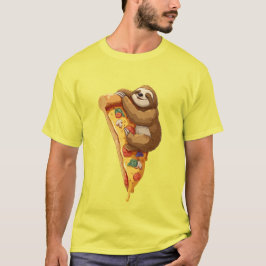 Camiseta Divertida de Perezoso Lindo en Rebanada d