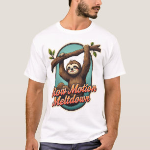 Camiseta Divertida de Perezoso Vintage Diseño de F