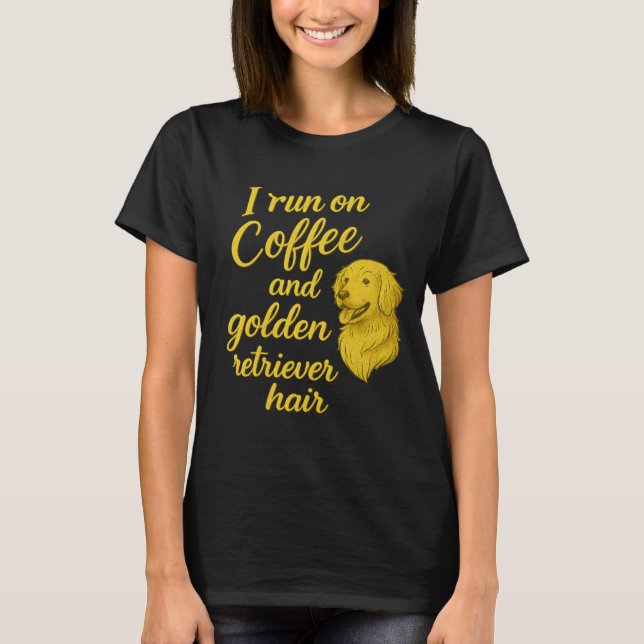 Camiseta divertida de perro amante - Corro en café (Anverso)