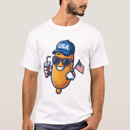 Camiseta divertida de perro caliente de maíz para 