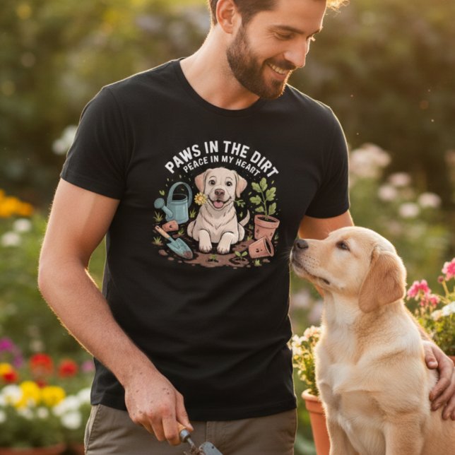 Camiseta Divertida de Perro de Jardinería Patas en (Subido por el creador)