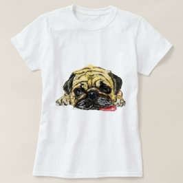Camiseta divertida de perro de pug