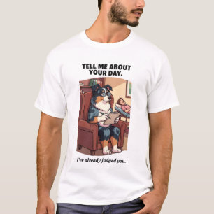 Camiseta Divertida de Perro de Terapia Juzga tu
