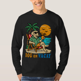 Camiseta Divertida de Perro de Vacaciones | Verano