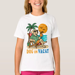 Camiseta Divertida de Perro de Vacaciones | Verano