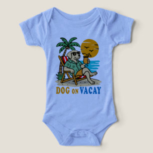 Camiseta Divertida de Perro de Vacaciones Verano